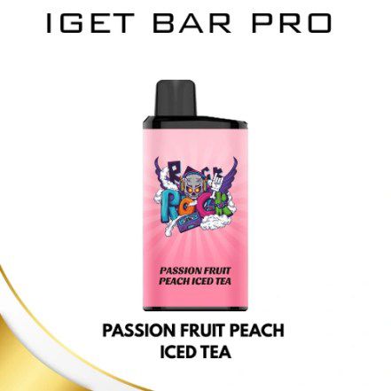 Passion Fruit Peach Iced Tea IGET Bar Pro 10,000 vape